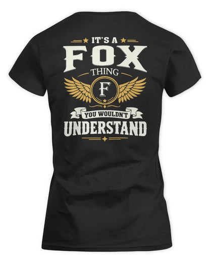 FOX KT06-M008 It’s a [NAME] Thing – You Wouldn’t Understand | Personalized Vintage T-Shirt - Women's Standard T-Shirt - Black