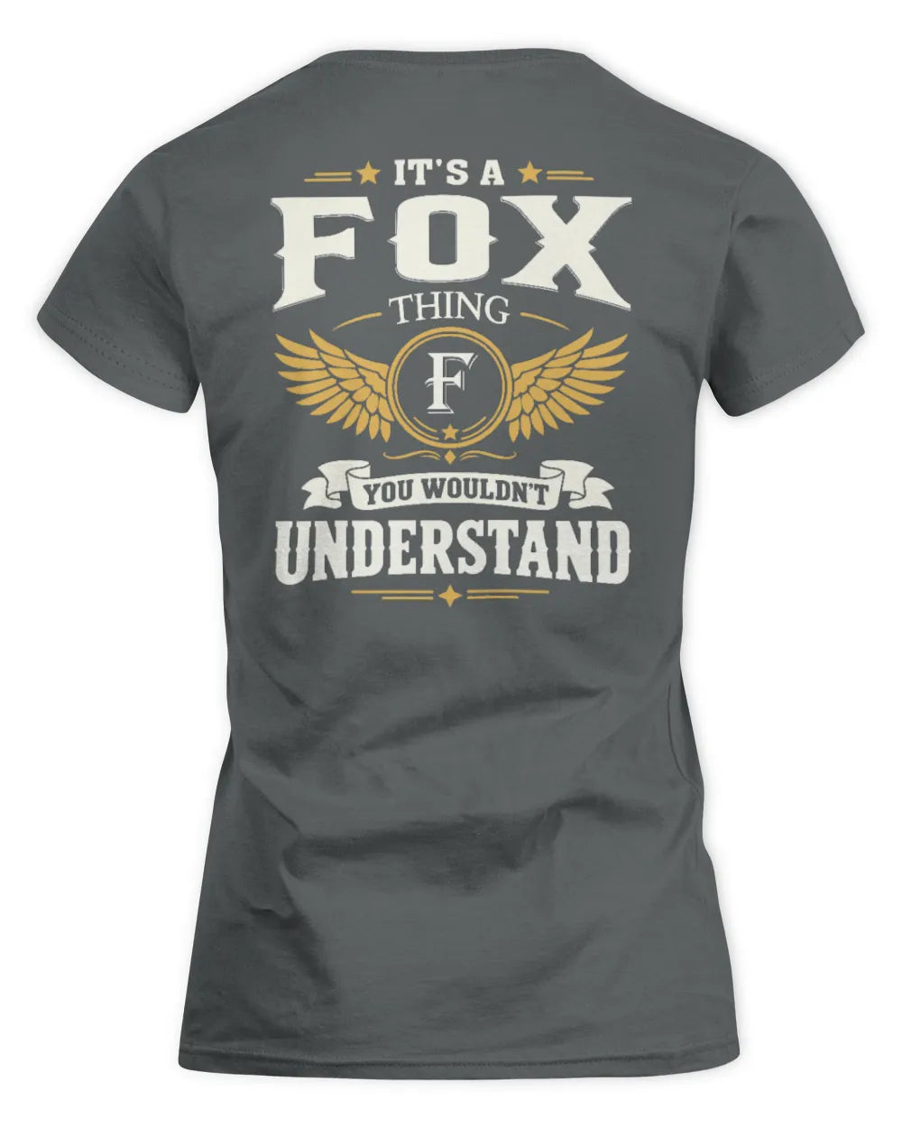 FOX KT06-M008 It’s a [NAME] Thing – You Wouldn’t Understand | Personalized Vintage T-Shirt - Women's Standard T-Shirt - Charcoal