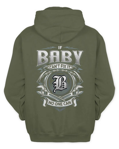 BABY AP81-K4-626 - Personalized Ahmed Quote Apparel “If Ahmed Can't Fix It, No One Can” - Unisex Hoodie - Military Green