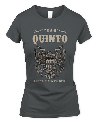 QUINTO TP06-K82 – Personalized Classic Style Apparel “Team NAME Lifetime Member” - Women's Standard T-Shirt - Charcoal