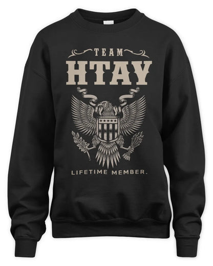 HTAY TP06-K82 – Personalized Classic Style Apparel “Team NAME Lifetime Member” - Unisex Sweatshirt - Black