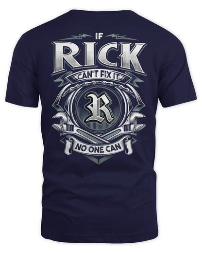 RICK AP81-K4-626 - Personalized Ahmed Quote Apparel “If Ahmed Can't Fix It, No One Can” - Unisex Standard T-Shirt - Navy