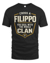 FILIPPO NT1-K008 Cross A/An NAME, You Deal With the Whole Clan | Personalized Vintage T-Shirt