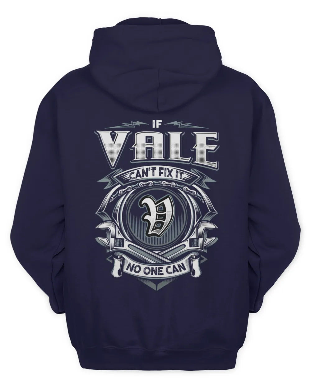 VALE AP81-K4-626 - Personalized Ahmed Quote Apparel “If Ahmed Can't Fix It, No One Can” - Unisex Hoodie - Navy