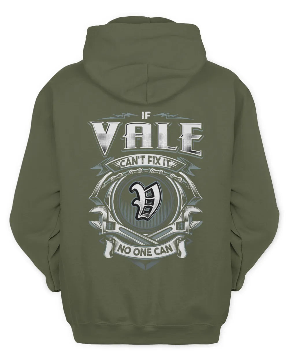 VALE AP81-K4-626 - Personalized Ahmed Quote Apparel “If Ahmed Can't Fix It, No One Can” - Unisex Hoodie - Military Green