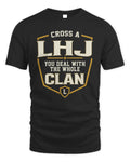 LHJ NT1-K008 Cross A/An NAME, You Deal With the Whole Clan | Personalized Vintage T-Shirt - Unisex Standard T-Shirt - Black