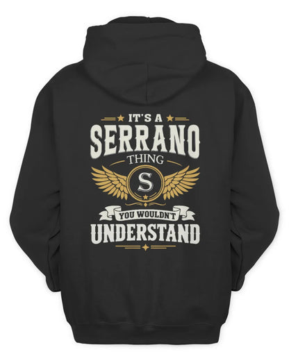 SERRANO KT06-M008 It’s a [NAME] Thing – You Wouldn’t Understand | Personalized Vintage T-Shirt - Unisex Hoodie - Black