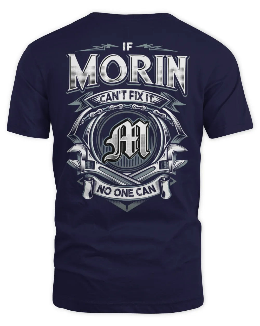 MORIN AP81-K4-626 - Personalized Ahmed Quote Apparel “If Ahmed Can't Fix It, No One Can” - Unisex Standard T-Shirt - Navy