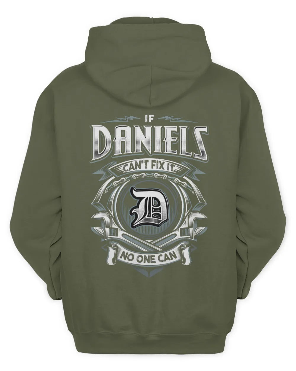 DANIELS AP81-K4-626 - Personalized Ahmed Quote Apparel “If Ahmed Can't Fix It, No One Can” - Unisex Hoodie - Military Green