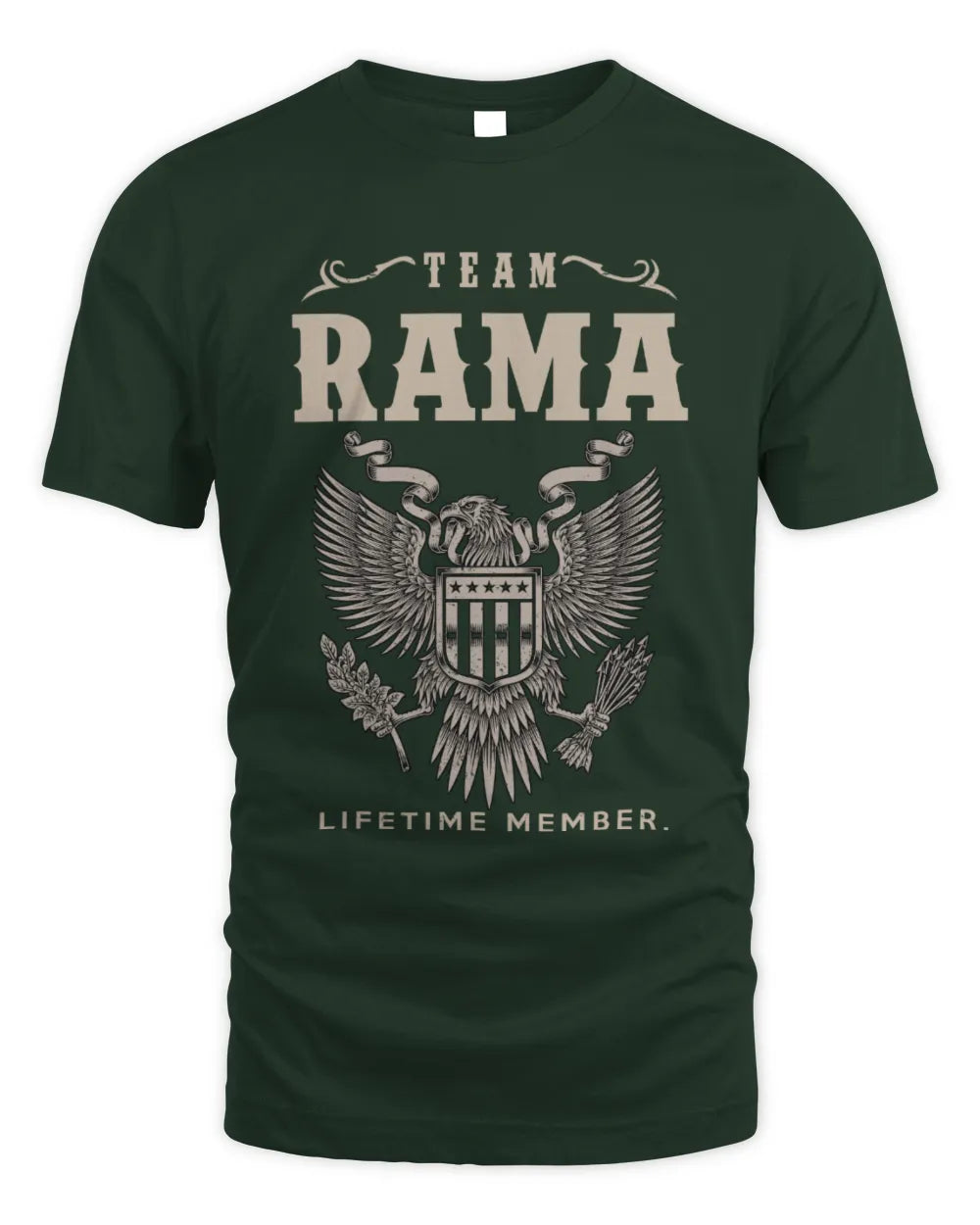 RAMA TP06-K82 – Personalized Classic Style Apparel “Team NAME Lifetime Member” - Unisex Standard T-Shirt - Forest Green
