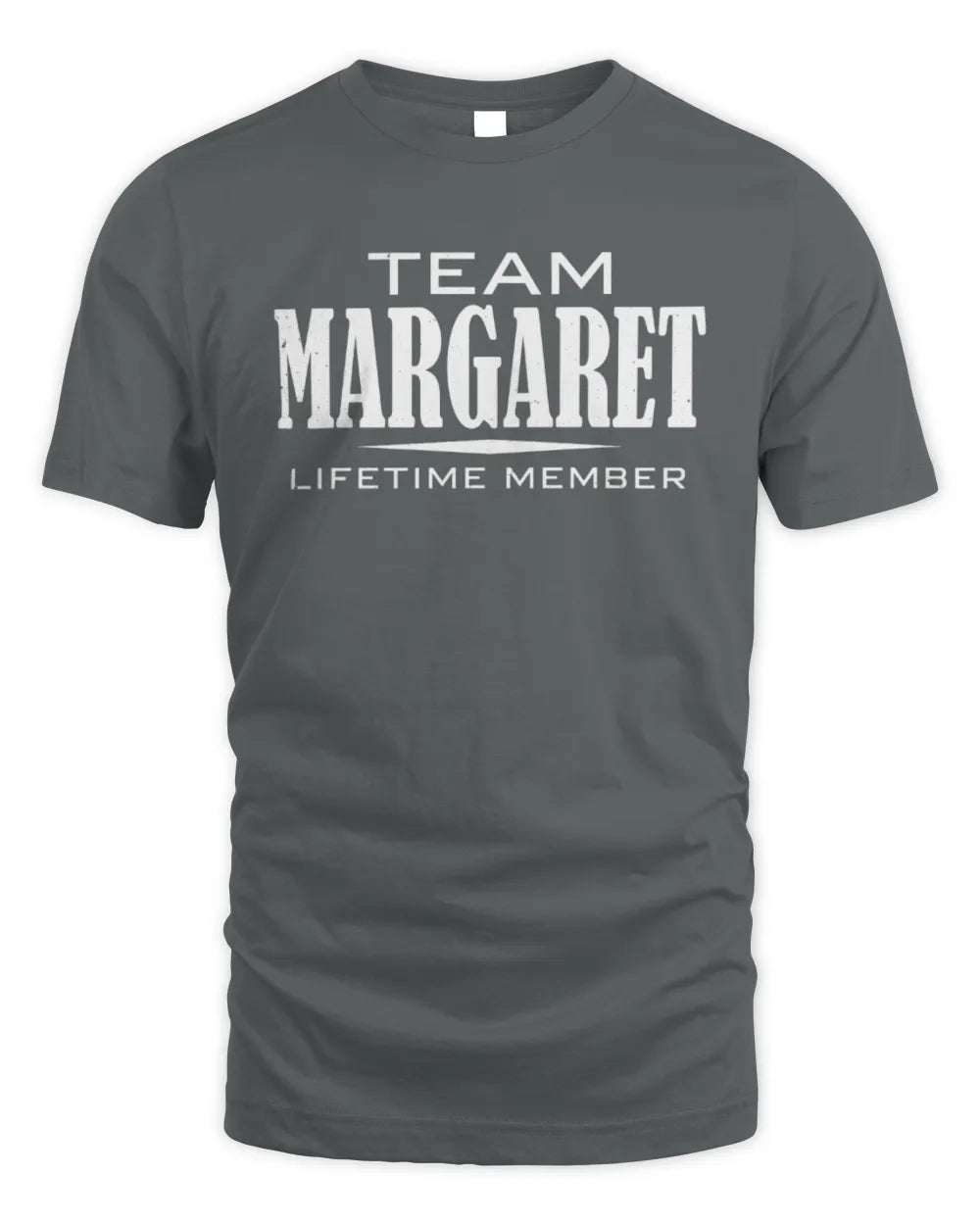 MARGARET BL62-K4-128 - Personalized “Team NAME Lifetime Member” - Unisex Standard T-Shirt - Charcoal
