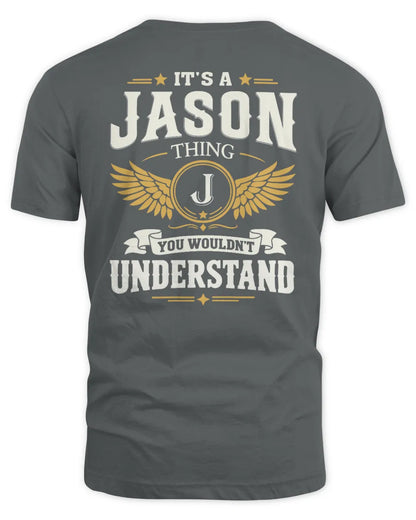 JASON KT06-M008 It’s a [NAME] Thing – You Wouldn’t Understand | Personalized Vintage T-Shirt - Unisex Standard T-Shirt - Charcoal