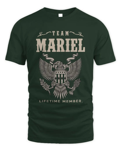 MARIEL TP06-K82 – Personalized Classic Style Apparel “Team NAME Lifetime Member” - Unisex Standard T-Shirt - Forest Green