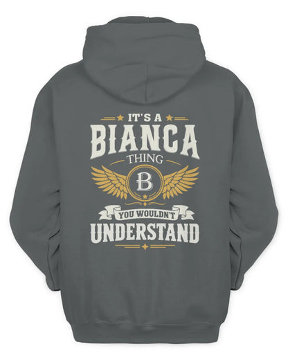 BIANCA KT06-M008 It’s a [NAME] Thing – You Wouldn’t Understand | Personalized Vintage T-Shirt - Unisex Hoodie - Charcoal
