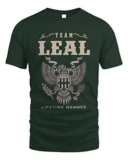 LEAL TP06-K82 – Personalized Classic Style Apparel “Team NAME Lifetime Member” - Unisex Standard T-Shirt - Forest Green