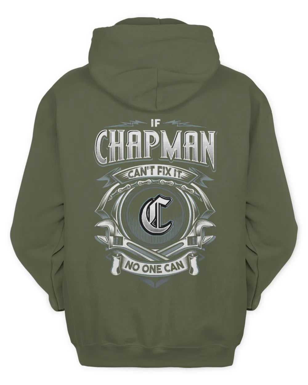 CHAPMAN AP81-K4-626 - Personalized Ahmed Quote Apparel “If Ahmed Can't Fix It, No One Can” - Unisex Hoodie - Military Green
