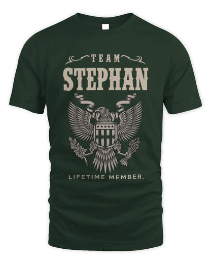 STEPHAN TP06-K82 – Personalized Classic Style Apparel “Team NAME Lifetime Member” - Unisex Standard T-Shirt - Forest Green
