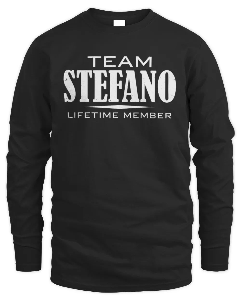STEFANO BL62-K4-128 - Personalized “Team NAME Lifetime Member” - Men's Long Sleeved T-Shirt - Black
