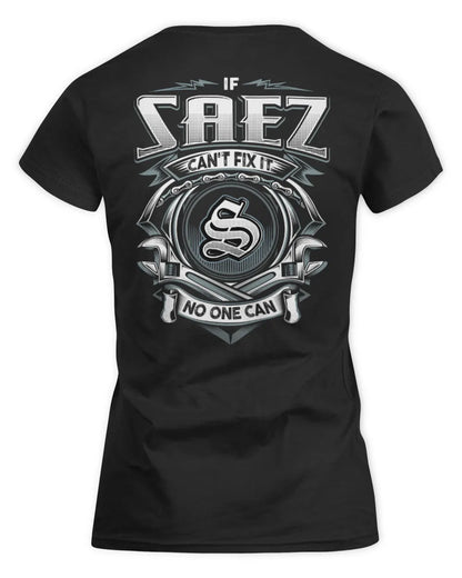 SAEZ AP81-K4-626 - Personalized Ahmed Quote Apparel “If Ahmed Can't Fix It, No One Can” - Women's Standard T-Shirt - Black