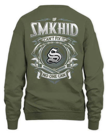SMKHID AP81-K4-626 - Personalized Ahmed Quote Apparel “If Ahmed Can't Fix It, No One Can” - Unisex Sweatshirt - Military Green