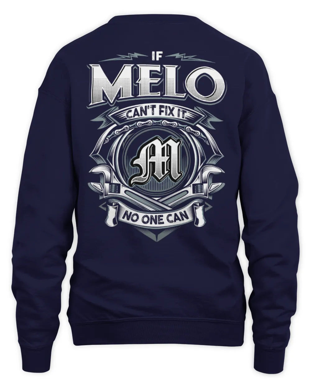 MELO AP81-K4-626 - Personalized Ahmed Quote Apparel “If Ahmed Can't Fix It, No One Can” - Unisex Sweatshirt - Navy