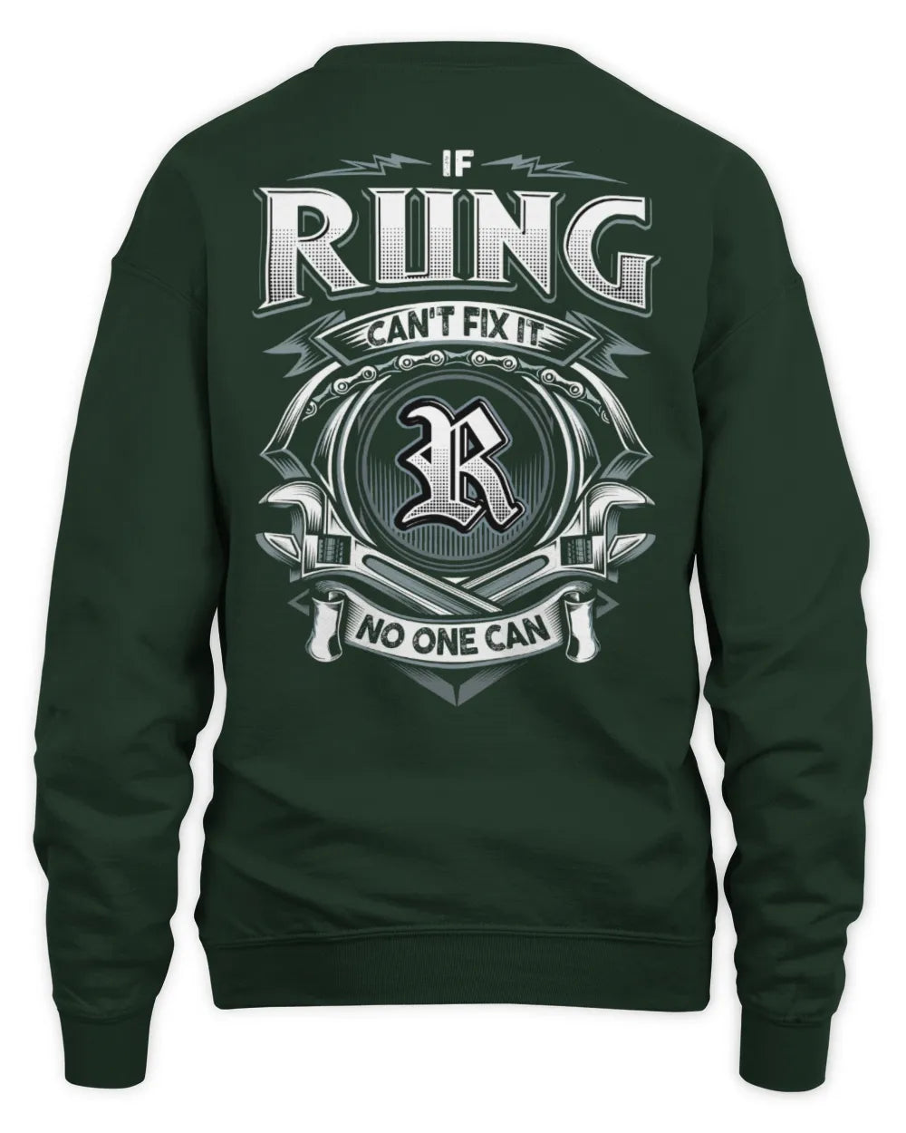 RUNG AP81-K4-626 - Personalized Ahmed Quote Apparel “If Ahmed Can't Fix It, No One Can” - Unisex Sweatshirt - Forest Green