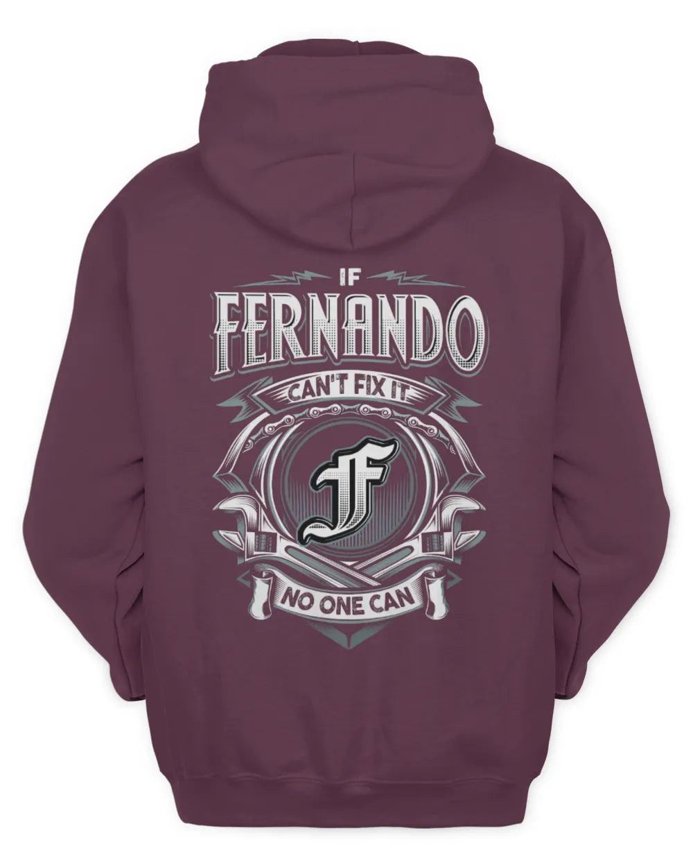 FERNANDO AP81-K4-626 - Personalized Ahmed Quote Apparel “If Ahmed Can't Fix It, No One Can” - Unisex Hoodie - Maroon