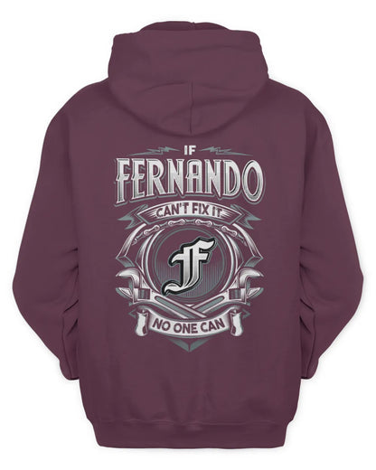 FERNANDO AP81-K4-626 - Personalized Ahmed Quote Apparel “If Ahmed Can't Fix It, No One Can” - Unisex Hoodie - Maroon