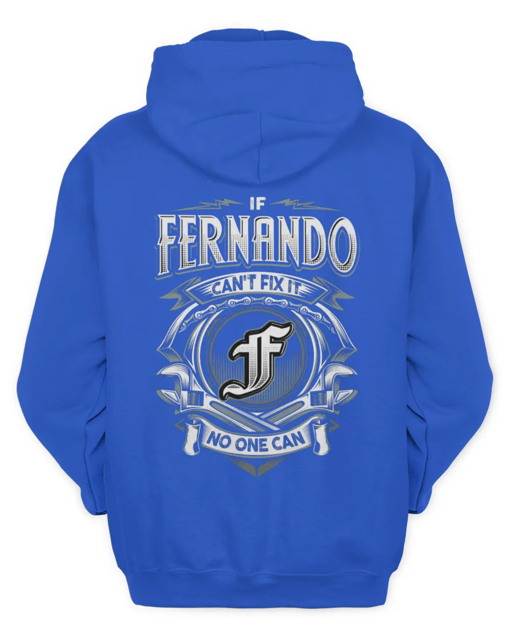 FERNANDO AP81-K4-626 - Personalized Ahmed Quote Apparel “If Ahmed Can't Fix It, No One Can” - Unisex Hoodie - Royal
