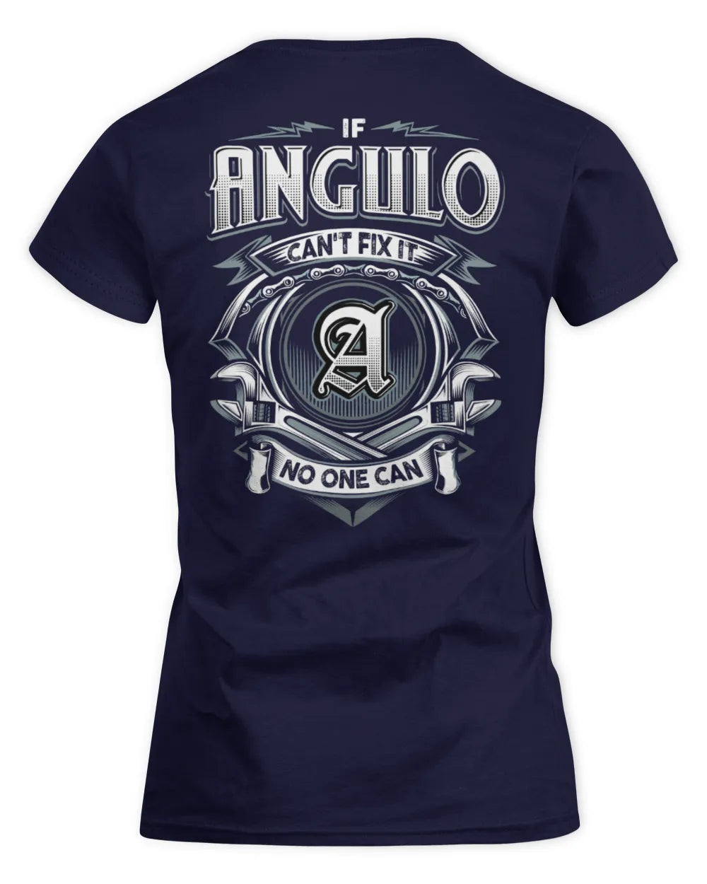 ANGULO AP81-K4-626 - Personalized Ahmed Quote Apparel “If Ahmed Can't Fix It, No One Can” - Women's Standard T-Shirt - Navy