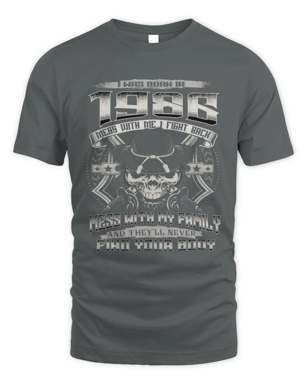 1986 HH89-K2 – Protective Family Quote T-Shirt - Unisex Standard T-Shirt - Charcoal