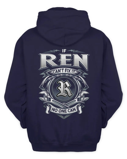 REN AP81-K4-626 - Personalized Ahmed Quote Apparel “If Ahmed Can't Fix It, No One Can” - Unisex Hoodie - Navy