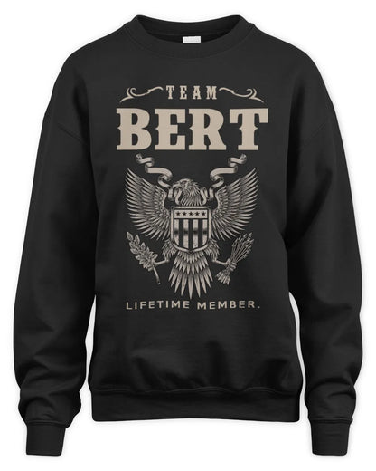 BERT TP06-K82 – Personalized Classic Style Apparel “Team NAME Lifetime Member” - Unisex Sweatshirt - Black