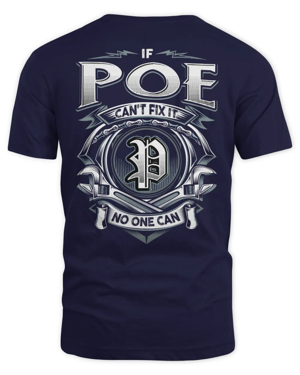 POE AP81-K4-626 - Personalized Ahmed Quote Apparel “If Ahmed Can't Fix It, No One Can” - Unisex Standard T-Shirt - Navy