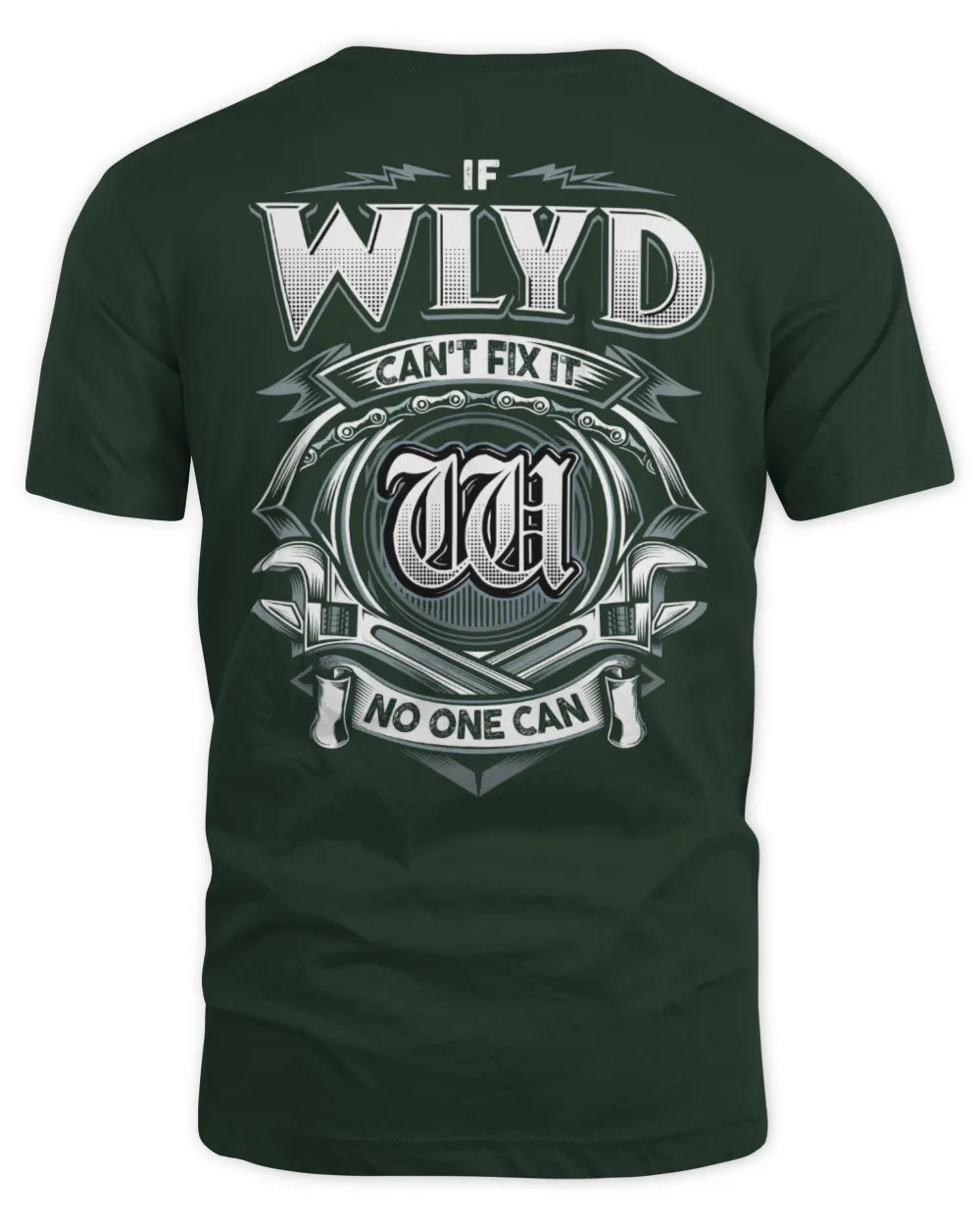 WLYD AP81-K4-626 - Personalized Ahmed Quote Apparel “If Ahmed Can't Fix It, No One Can” - Unisex Standard T-Shirt - Forest Green