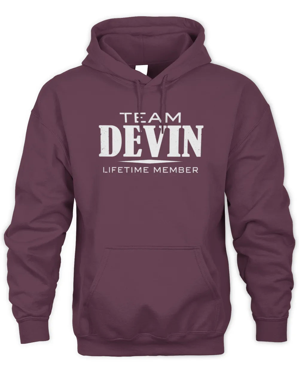 DEVIN BL62-K4-128 - Personalized “Team NAME Lifetime Member” - Unisex Hoodie - Maroon