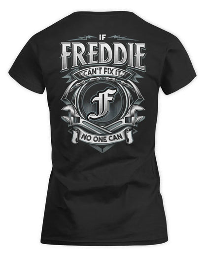 FREDDIE AP81-K4-626 - Personalized Ahmed Quote Apparel “If Ahmed Can't Fix It, No One Can” - Women's Standard T-Shirt - Black