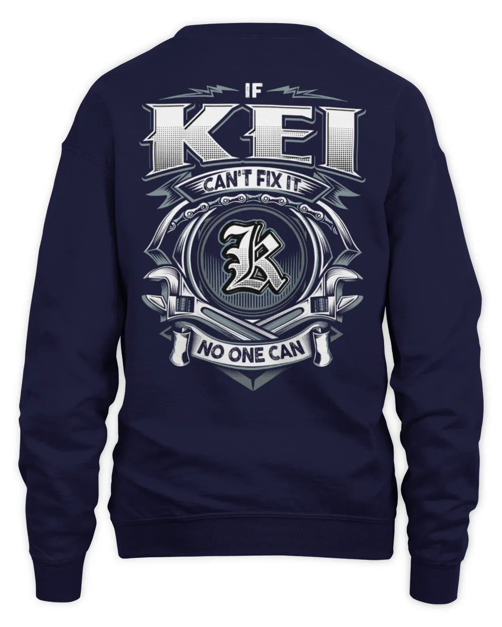 KEI AP81-K4-626 - Personalized Ahmed Quote Apparel “If Ahmed Can't Fix It, No One Can” - Unisex Sweatshirt - Navy
