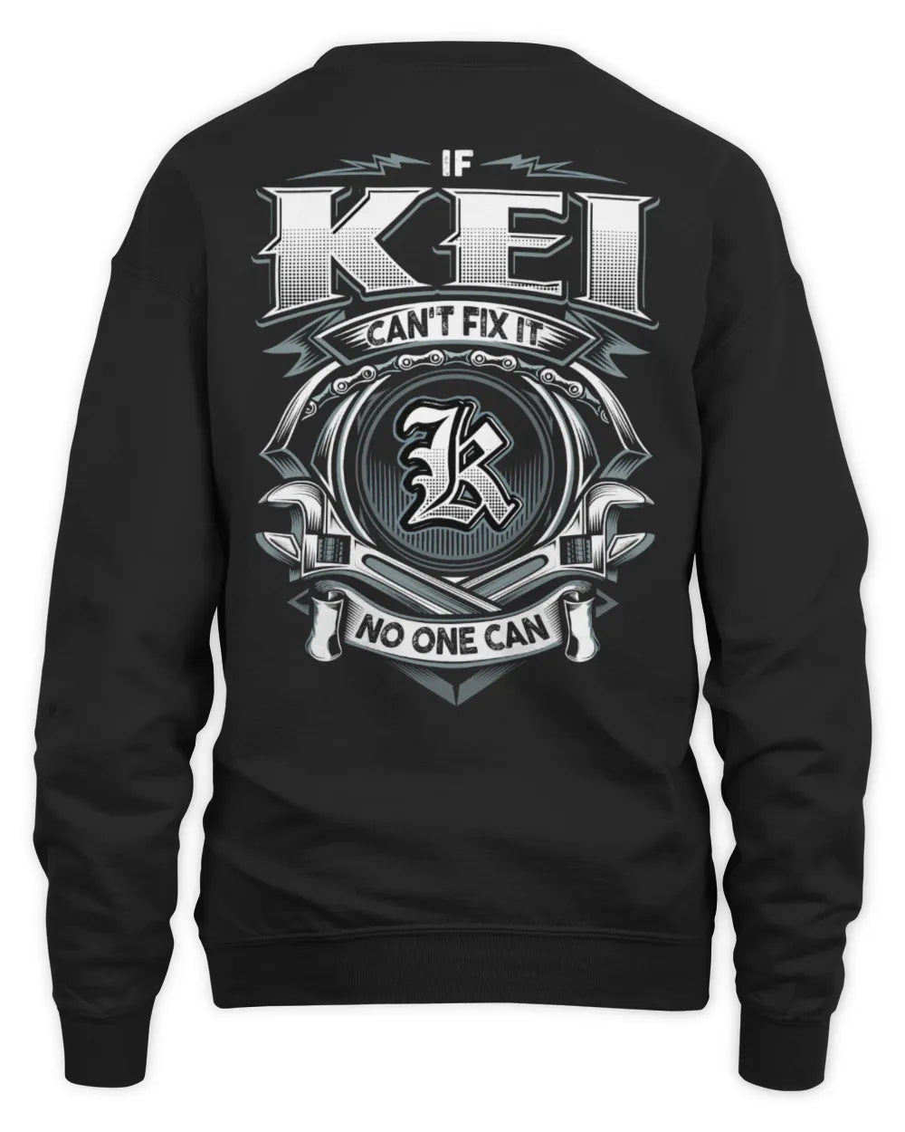 KEI AP81-K4-626 - Personalized Ahmed Quote Apparel “If Ahmed Can't Fix It, No One Can” - Unisex Sweatshirt - Black