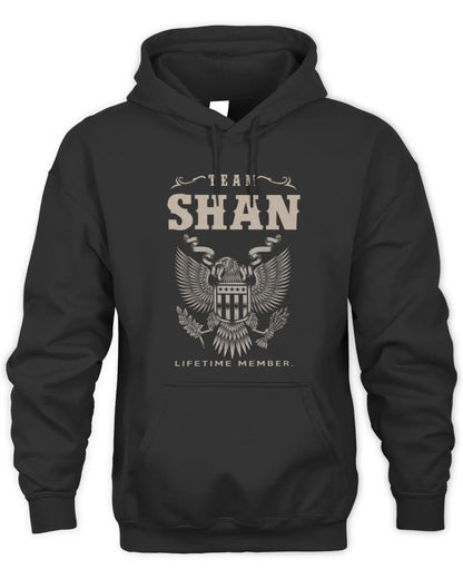 SHAN TP06-K82 – Personalized Classic Style Apparel “Team NAME Lifetime Member” - Unisex Hoodie - Black