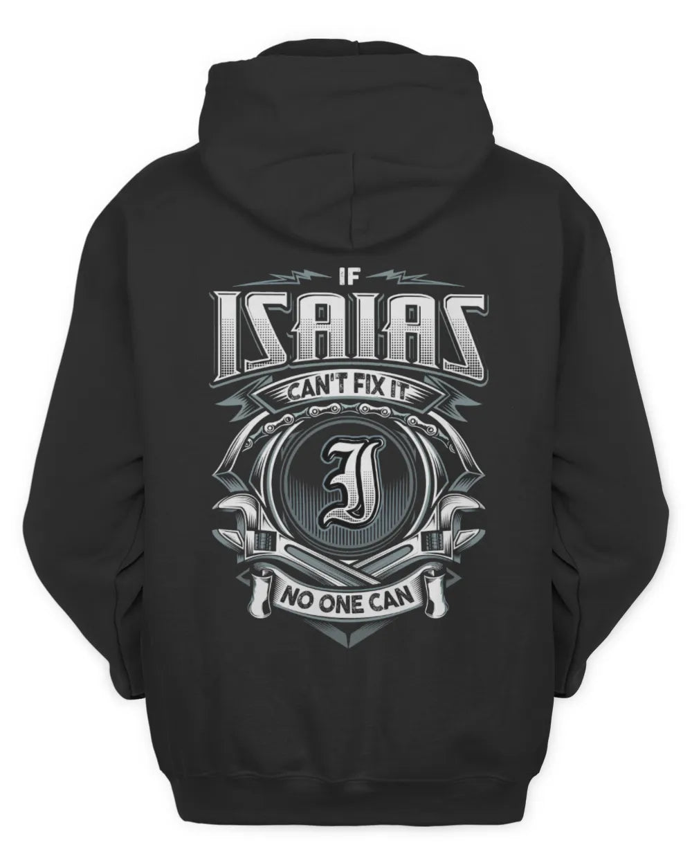 ISAIAS AP81-K4-626 - Personalized Ahmed Quote Apparel “If Ahmed Can't Fix It, No One Can” - Unisex Hoodie - Black