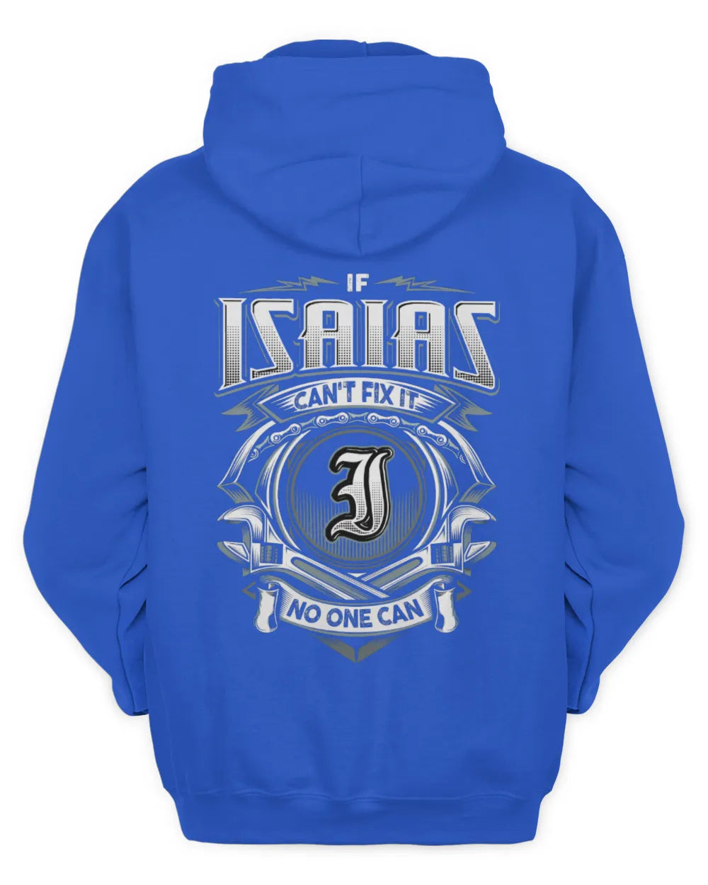 ISAIAS AP81-K4-626 - Personalized Ahmed Quote Apparel “If Ahmed Can't Fix It, No One Can” - Unisex Hoodie - Royal