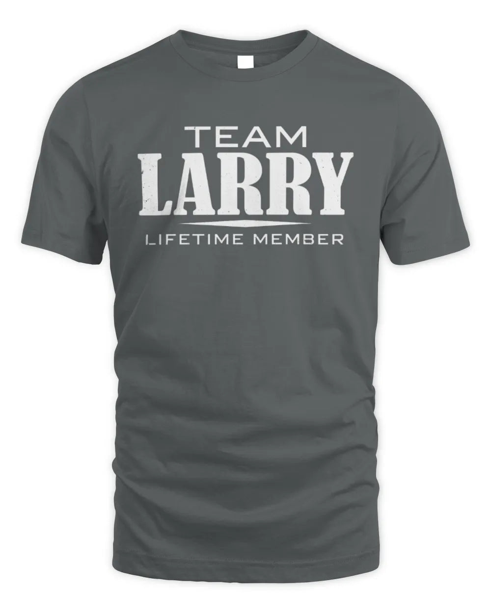 LARRY BL62-K4-128 - Personalized “Team NAME Lifetime Member” - Unisex Standard T-Shirt - Charcoal