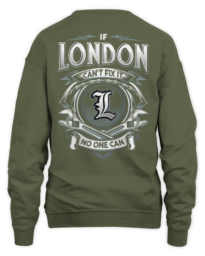 LONDON AP81-K4-626 - Personalized Ahmed Quote Apparel “If Ahmed Can't Fix It, No One Can” - Unisex Sweatshirt - Military Green