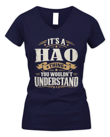 HAO P08 TH51 - Personalized “It’s a/an [NAME] Thing – You Wouldn’t Understand” Shirt - Women's V-Neck T-Shirt - Navy
