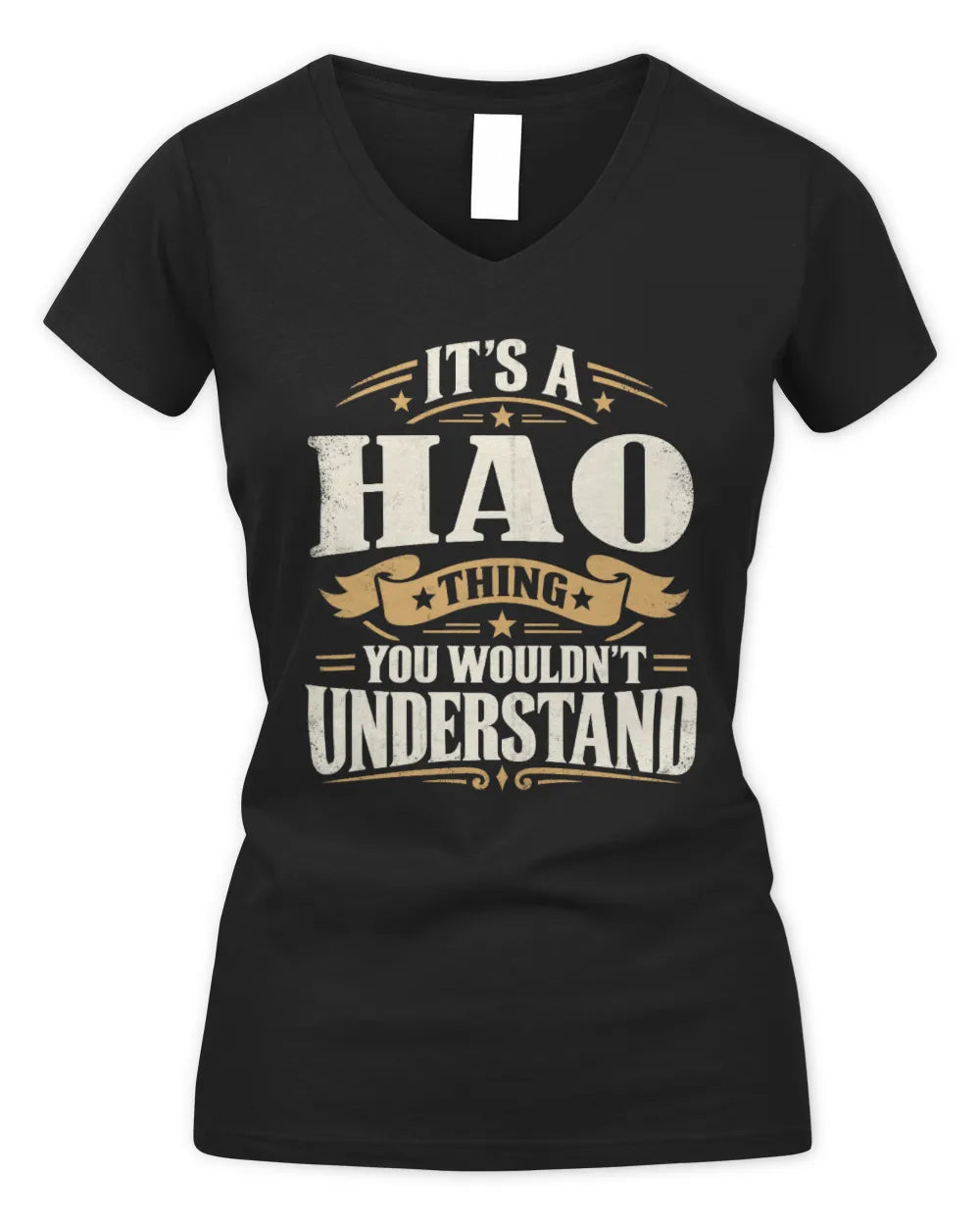 HAO P08 TH51 - Personalized “It’s a/an [NAME] Thing – You Wouldn’t Understand” Shirt - Women's V-Neck T-Shirt - Black