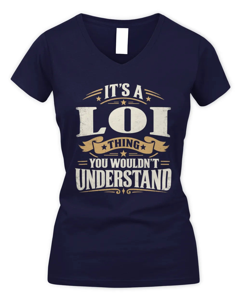 LOI P08 TH51 - Personalized “It’s a/an [NAME] Thing – You Wouldn’t Understand” Shirt - Women's V-Neck T-Shirt - Navy