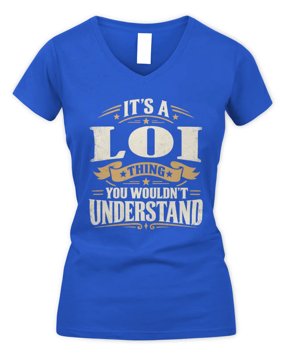 LOI P08 TH51 - Personalized “It’s a/an [NAME] Thing – You Wouldn’t Understand” Shirt - Women's V-Neck T-Shirt - Royal