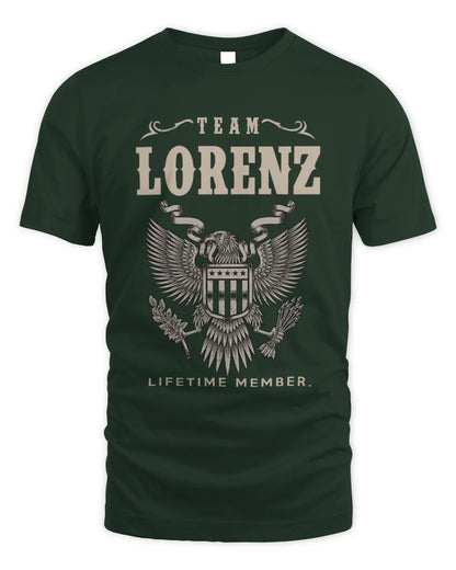 LORENZ TP06-K82 – Personalized Classic Style Apparel “Team NAME Lifetime Member” - Unisex Standard T-Shirt - Forest Green