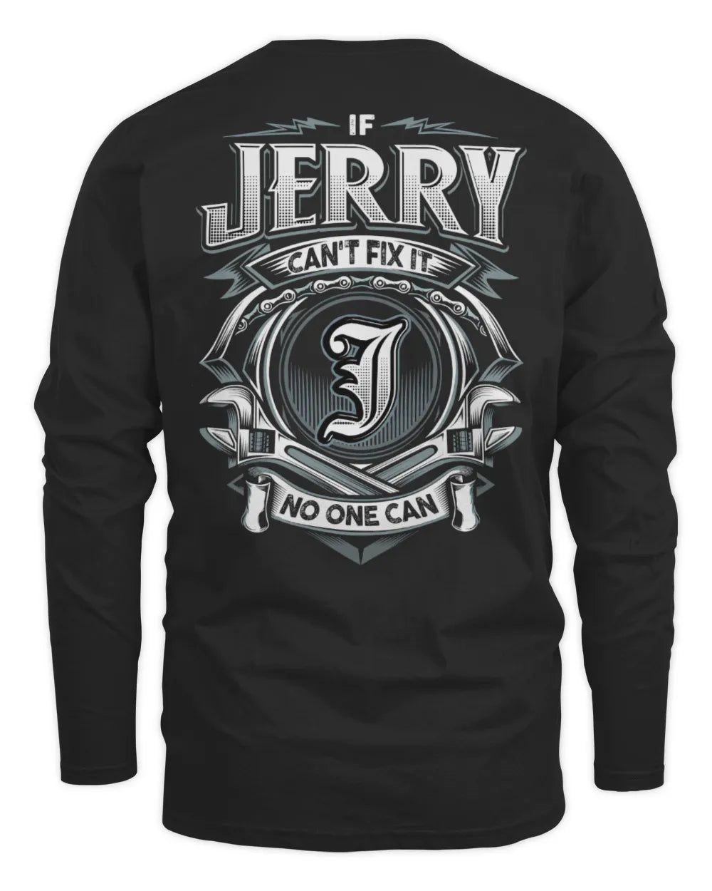 JERRY AP81-K4-626 - Personalized Ahmed Quote Apparel “If Ahmed Can't Fix It, No One Can” - Men's Long Sleeved T-Shirt - Black